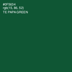 #0F5634 - Te Papa Green Color Image